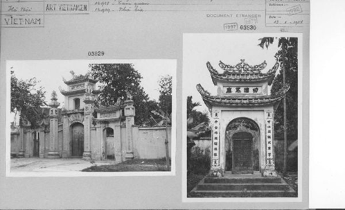 Nhà bia chùa Quang Hoa năm 1958 (Ảnh: EFEO)